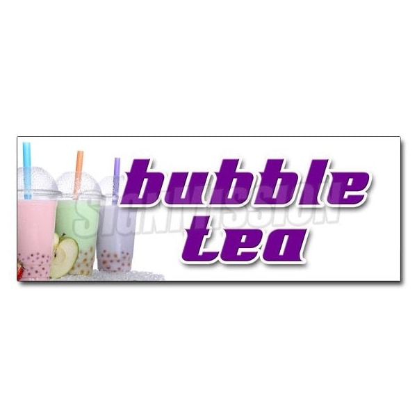 BUBBLE TEA DECAL sticker boba milk tapioca slushies smoothie green tea, D-36 Bubble Tea
